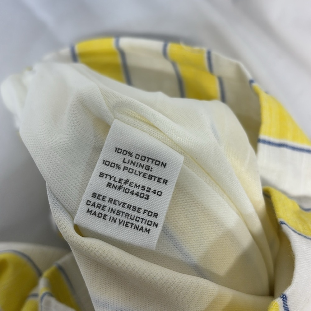 Altar’d State  Striped Yellow and White stretchy lined cotton  Shorts - Picture 6 of 10